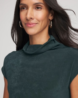 Travelers™ Mockneck Cap-Sleeve Top click to view larger image.