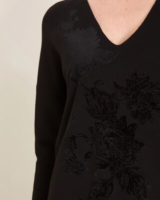 Velvet-Applique Sweater