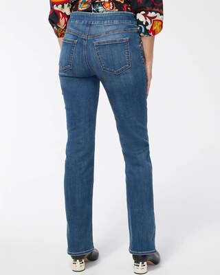 Denim Slim Pull-On Boot-Cut Jeggings click to view larger image.