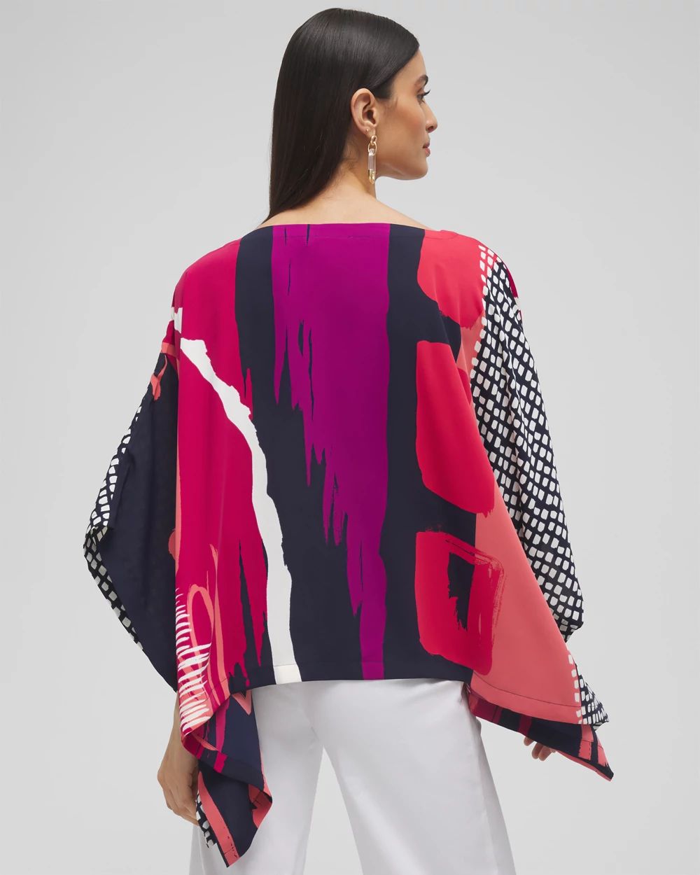 Abstract Print Poncho