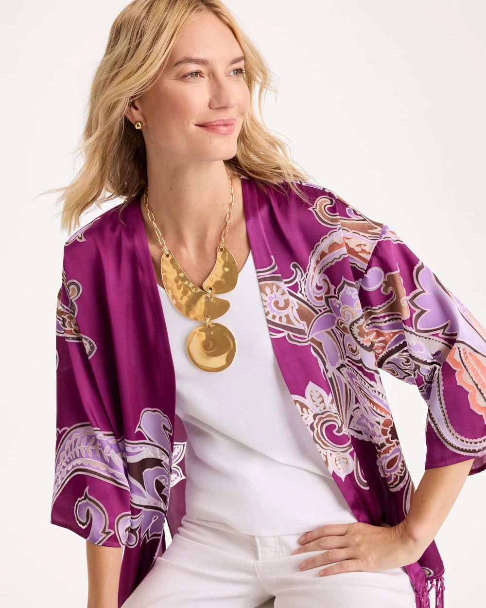 Chico's Originals Mixed Metal Statement Necklace click to view larger image.