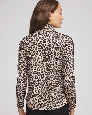 Zenergy® UPF Animal-Print Half-Zip Pullover Top click to view larger image.