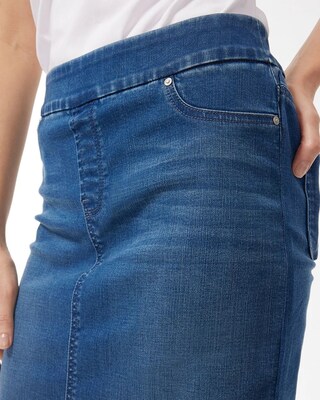 Pull-on Denim Skort