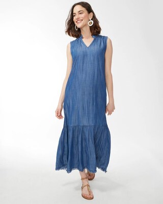 Petite Tencel Modern Peasant Dress