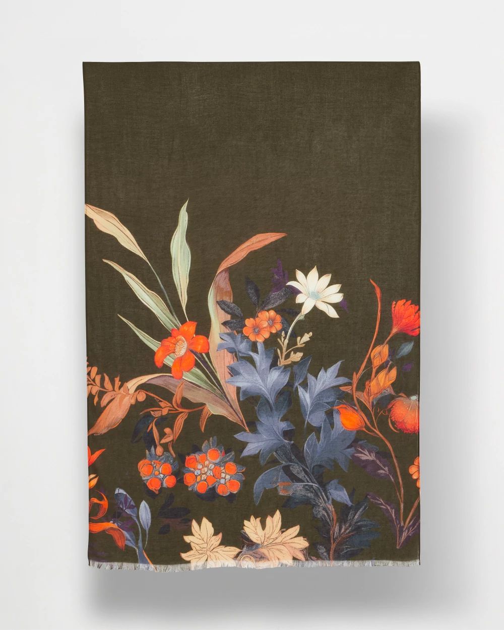 Autumn Floral Oblong Scarf click to view larger image.