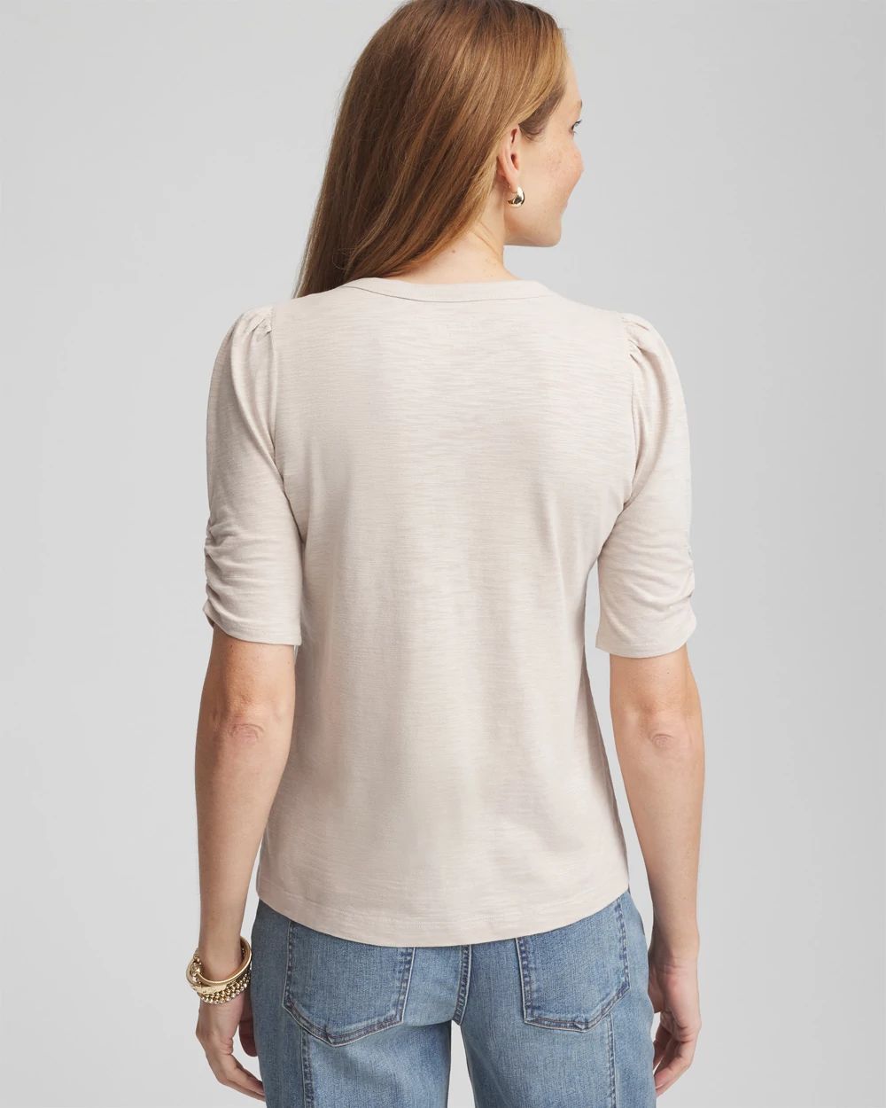 Slub Split Neck Henley Tee