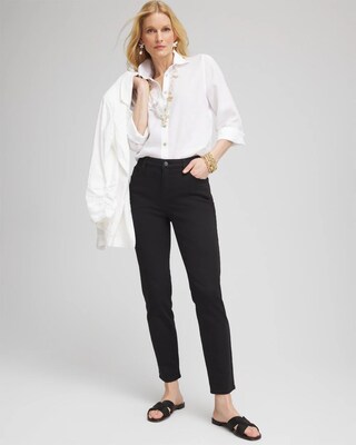 So Slimming Petite Girlfriend Ankle Jeans click to view larger image.
