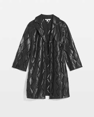 Travelers™ Collection Faux Leather Cutwork Blazer
