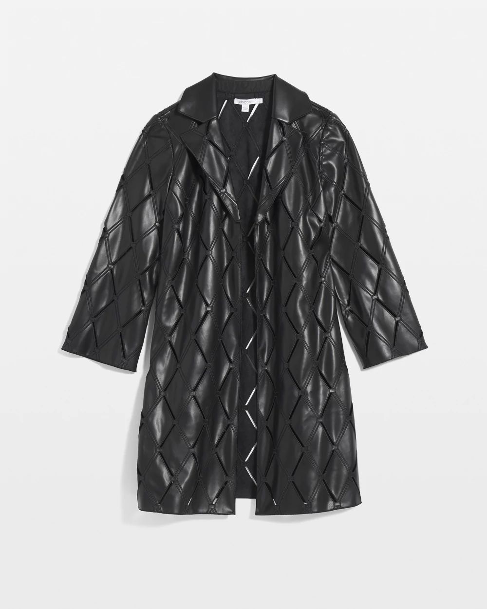 Travelers™ Collection Faux Leather Cutwork Blazer