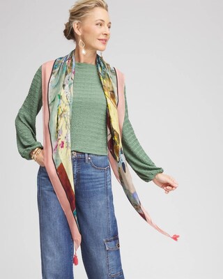 Tassel Abstract Square Scarf click to view larger image.