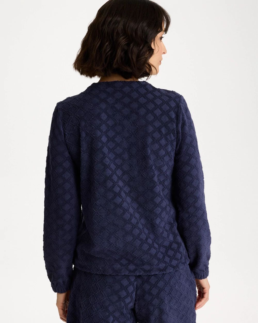 Zenergy® Terry Cloth Jacquard Top