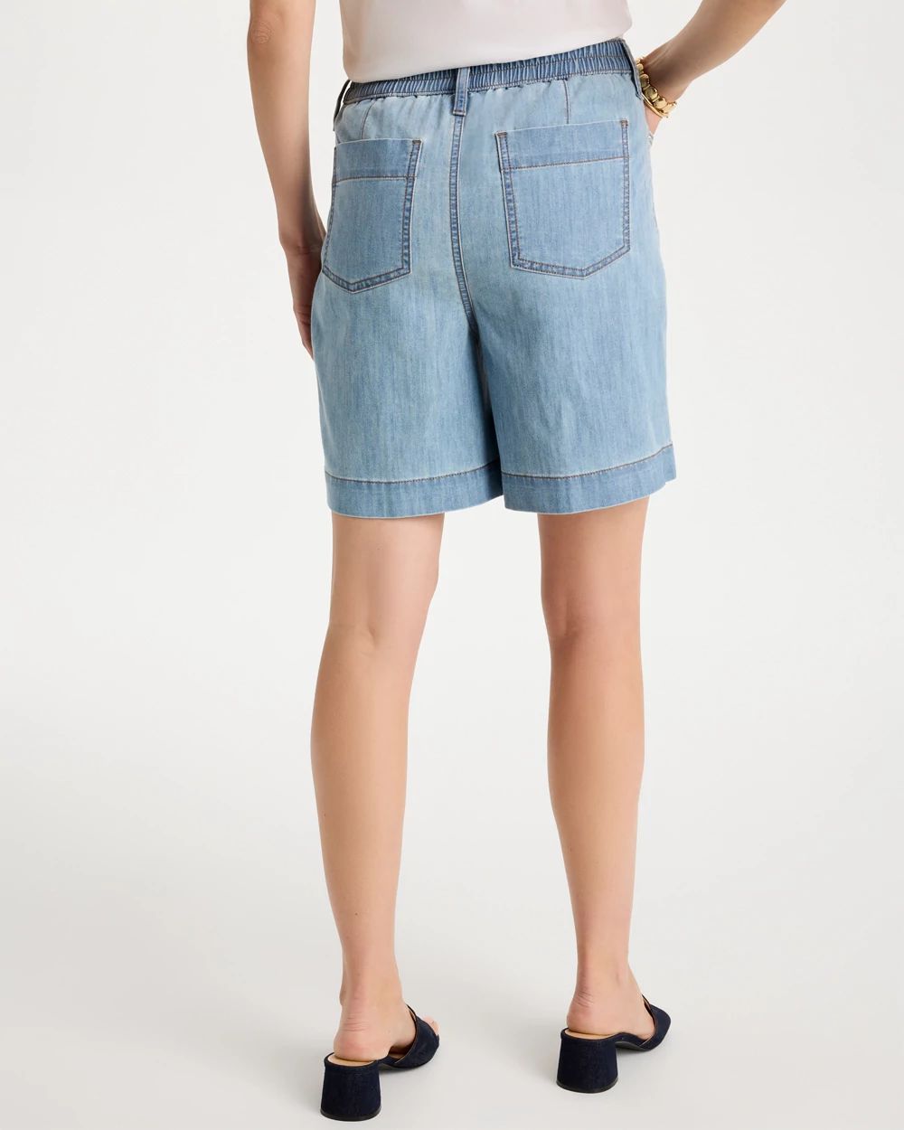 Embellished Lightweight Jean Shorts