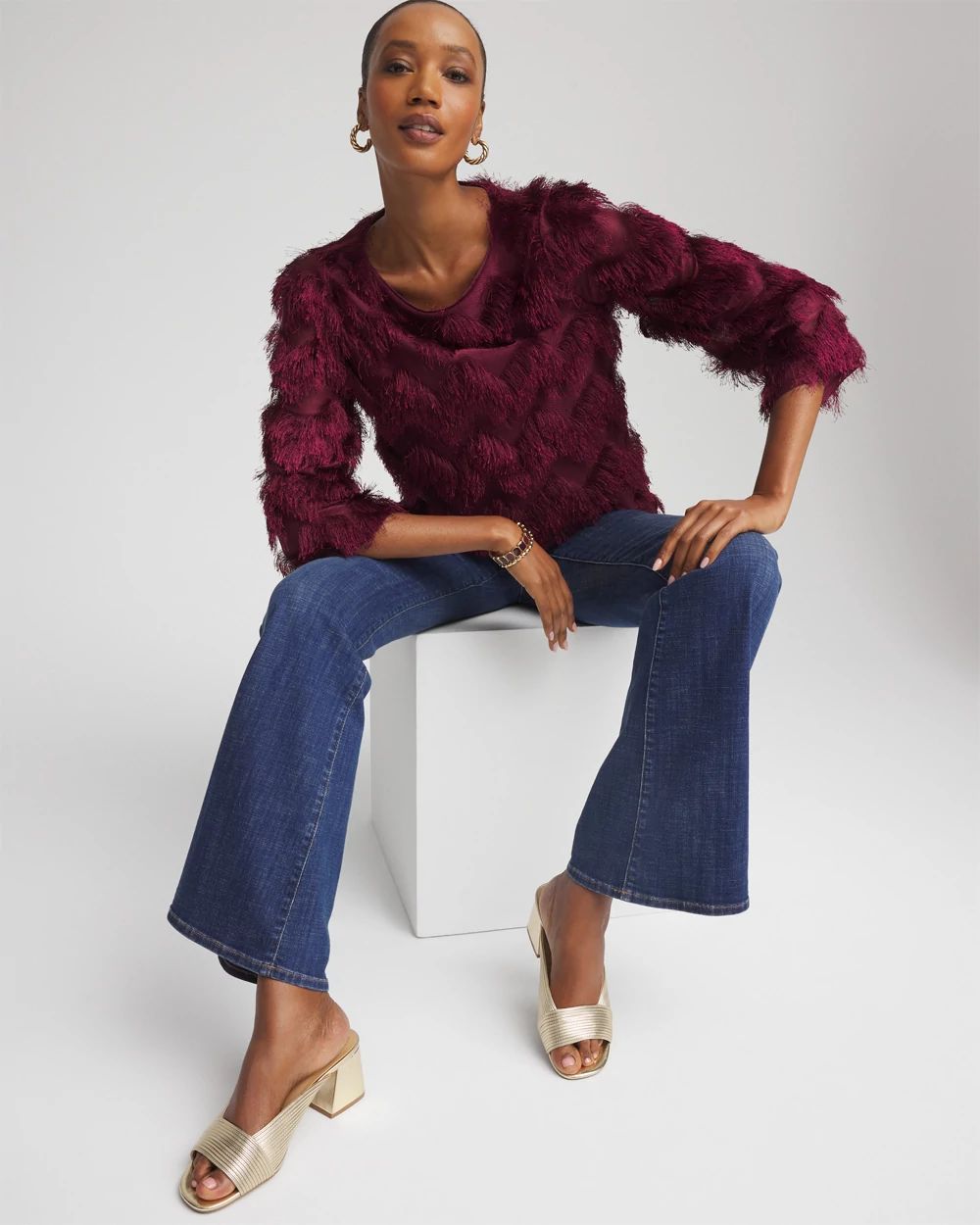 Chevron Fringe Party Top