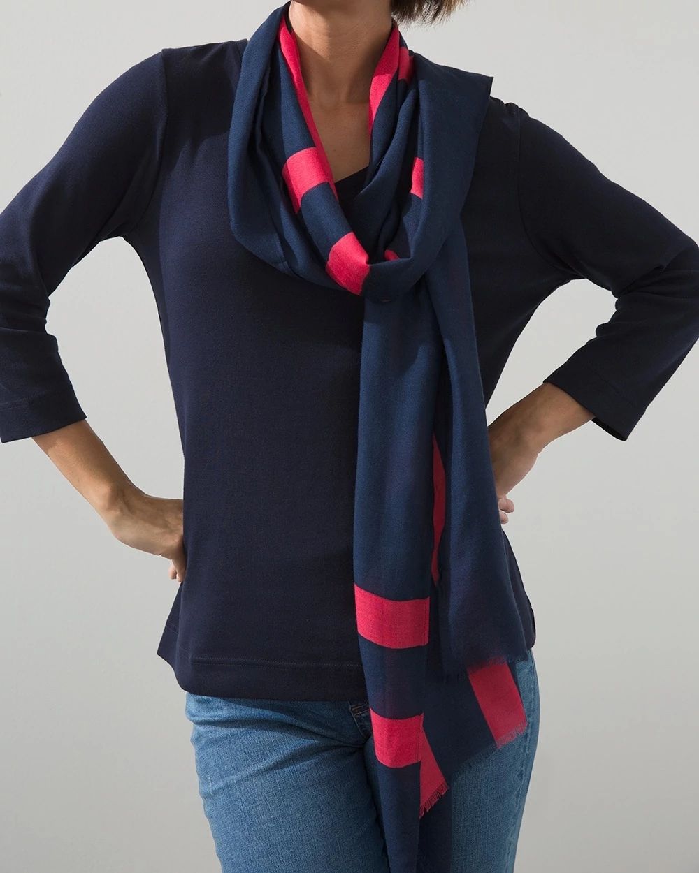 Bold Stripe Oblong Scarf