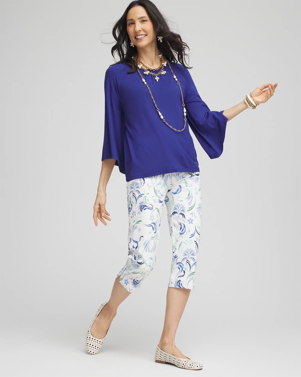 Touch of Cool™ Angel-Sleeved Blouse