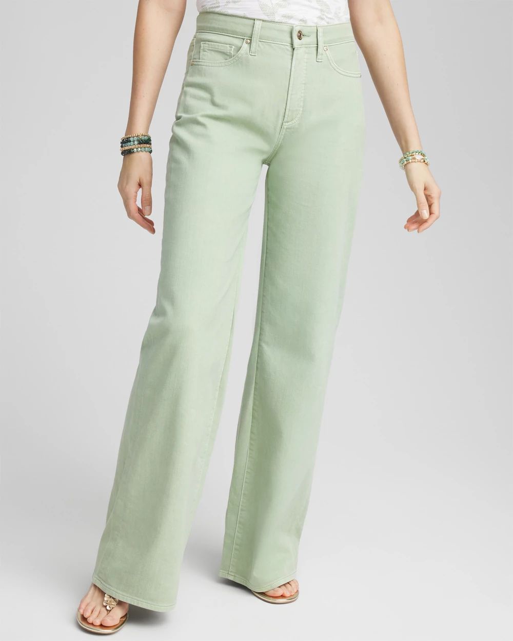 Petite High Rise Wide Leg Jeans