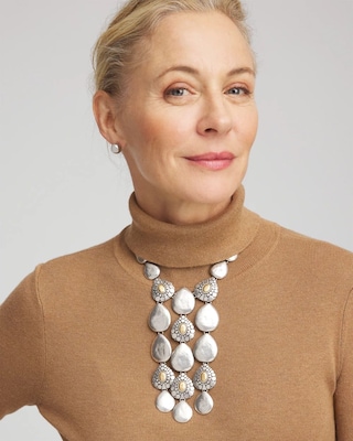 Island Metal Linear Necklace click to view larger image.