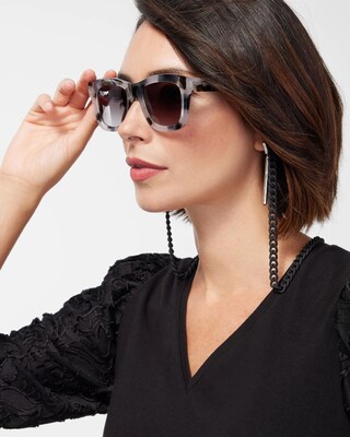 Matte Black Eyeglass Chain