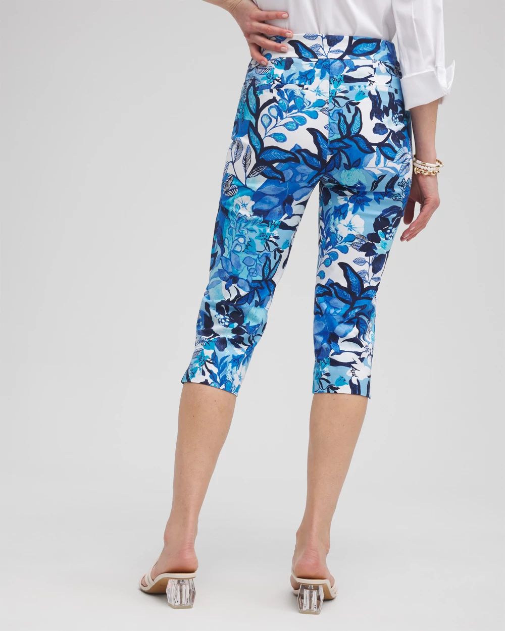 Petite Brigitte Cool Floral Capri Pants