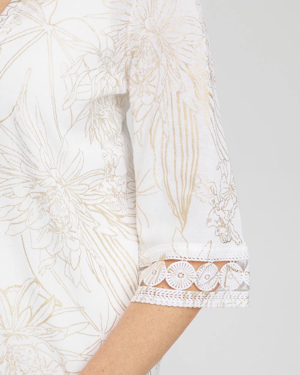 Summer Romance Foil Print Cardigan click to view larger image.