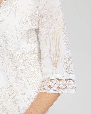 Summer Romance Foil Print Cardigan click to view larger image.