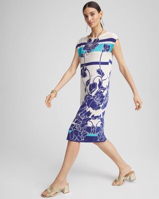 Travelers™ Wildflower Cap-Sleeved Column Dress click to view larger image.