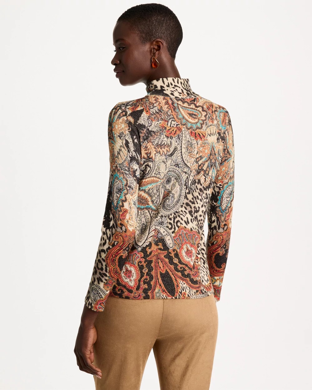 Ella Mockneck Paisley Sweater