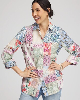 No Iron™ Floral Paisley Shirt click to view larger image.