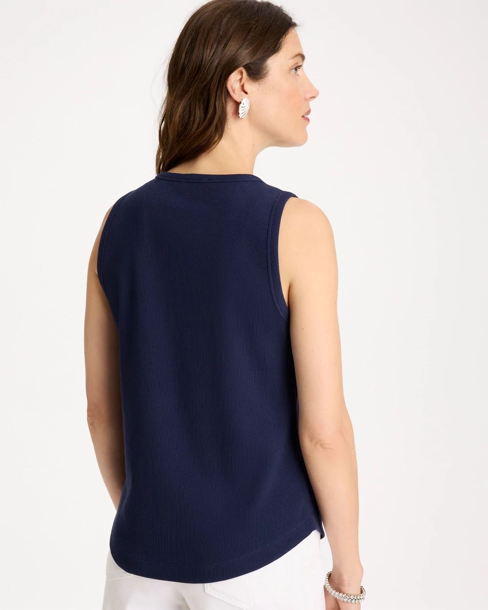 High Neck Rib Tank