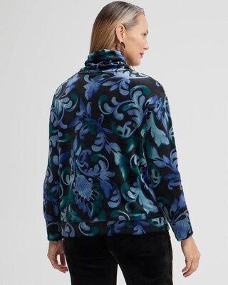Zenergy® Velour Funnel Neck Pullover