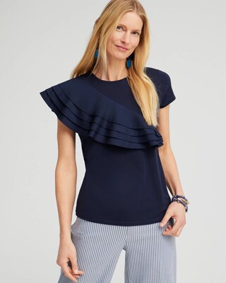 Ruffle Cap Sleeve Tee click to view larger image.
