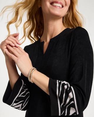 Travelers™ Zebra Trim Kurta Dress click to view larger image.