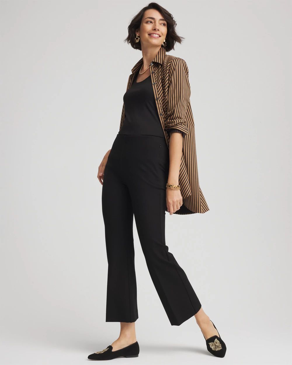 Juliet Slim Cropped-Flare Pants click to view larger image.