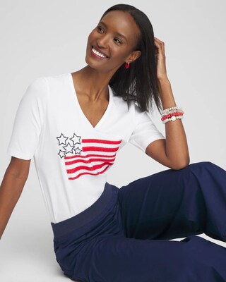 Embellished Flag Tee