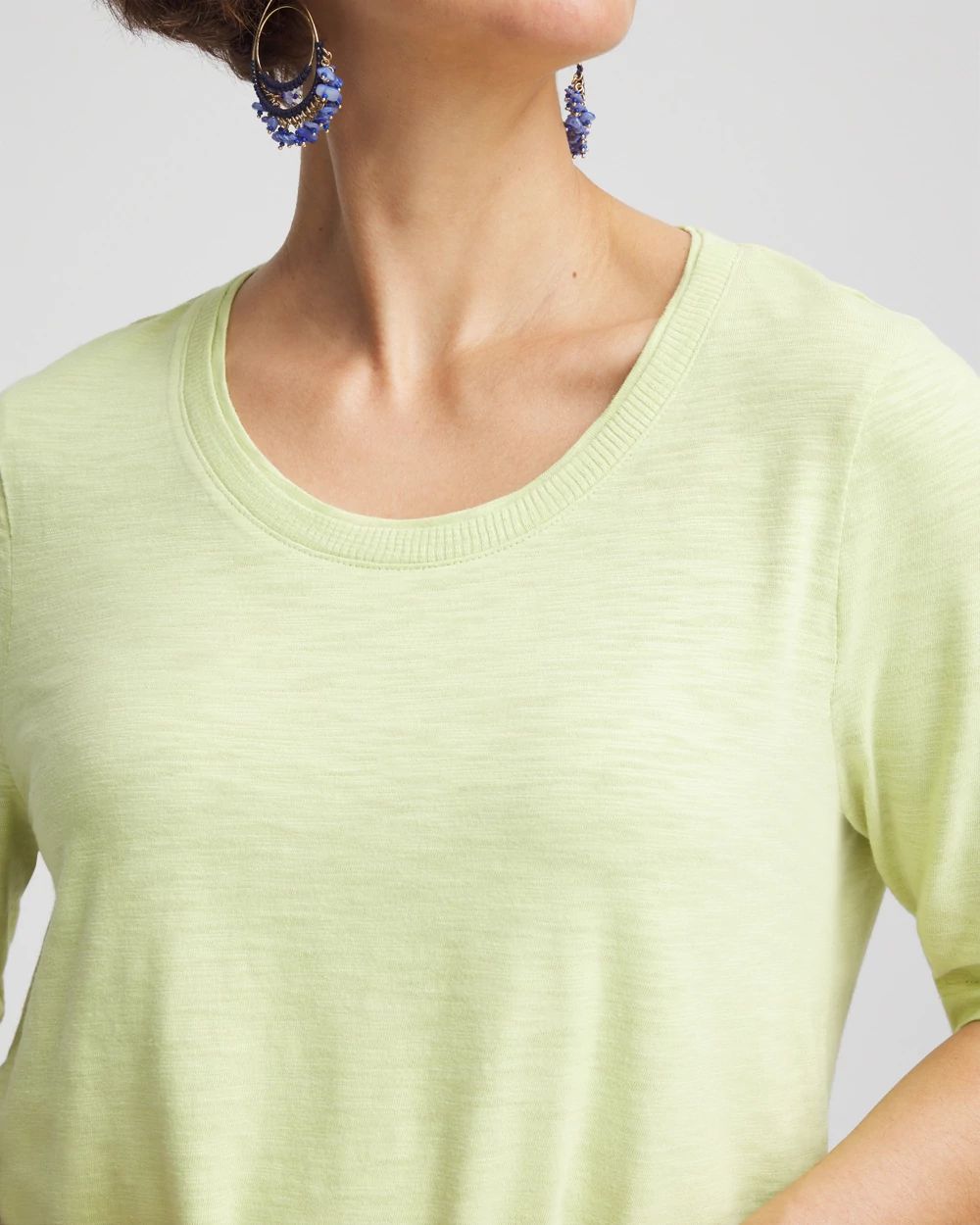 Slub Elbow-Sleeve Tee