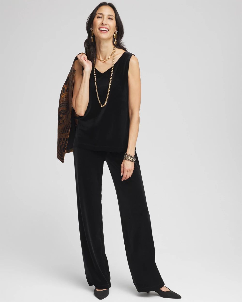 Travelers Collection Velvet No Tummy Pants