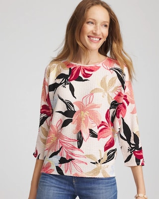 Textured Tapered Dolman Top