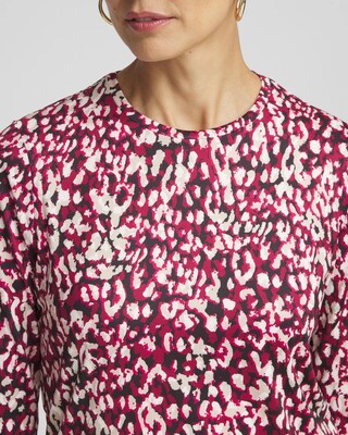 Zenergy® UPF Leopard Print Long Sleeve Sun Tee