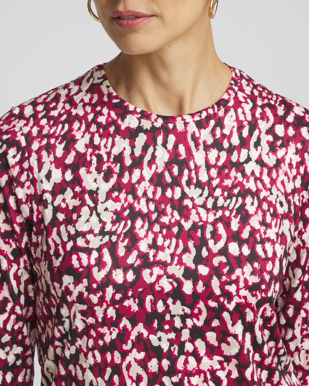 Zenergy® UPF Leopard Print Long Sleeve Sun Tee
