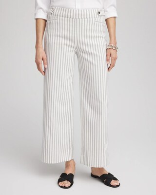 Brigitte™ Striped Wide-Leg Cropped Pants