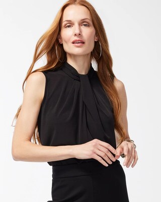 Black Label Twist Neck Top