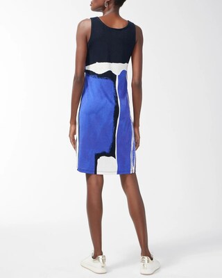 Travelers Abstract Print Tank Dress