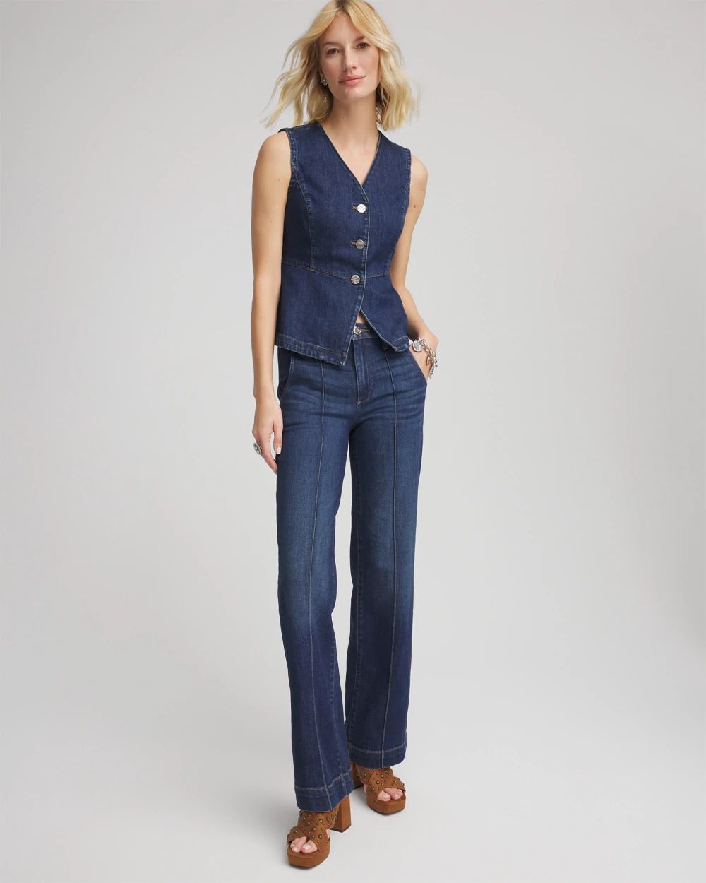 Petite High-Rise Straight Fit Jeans