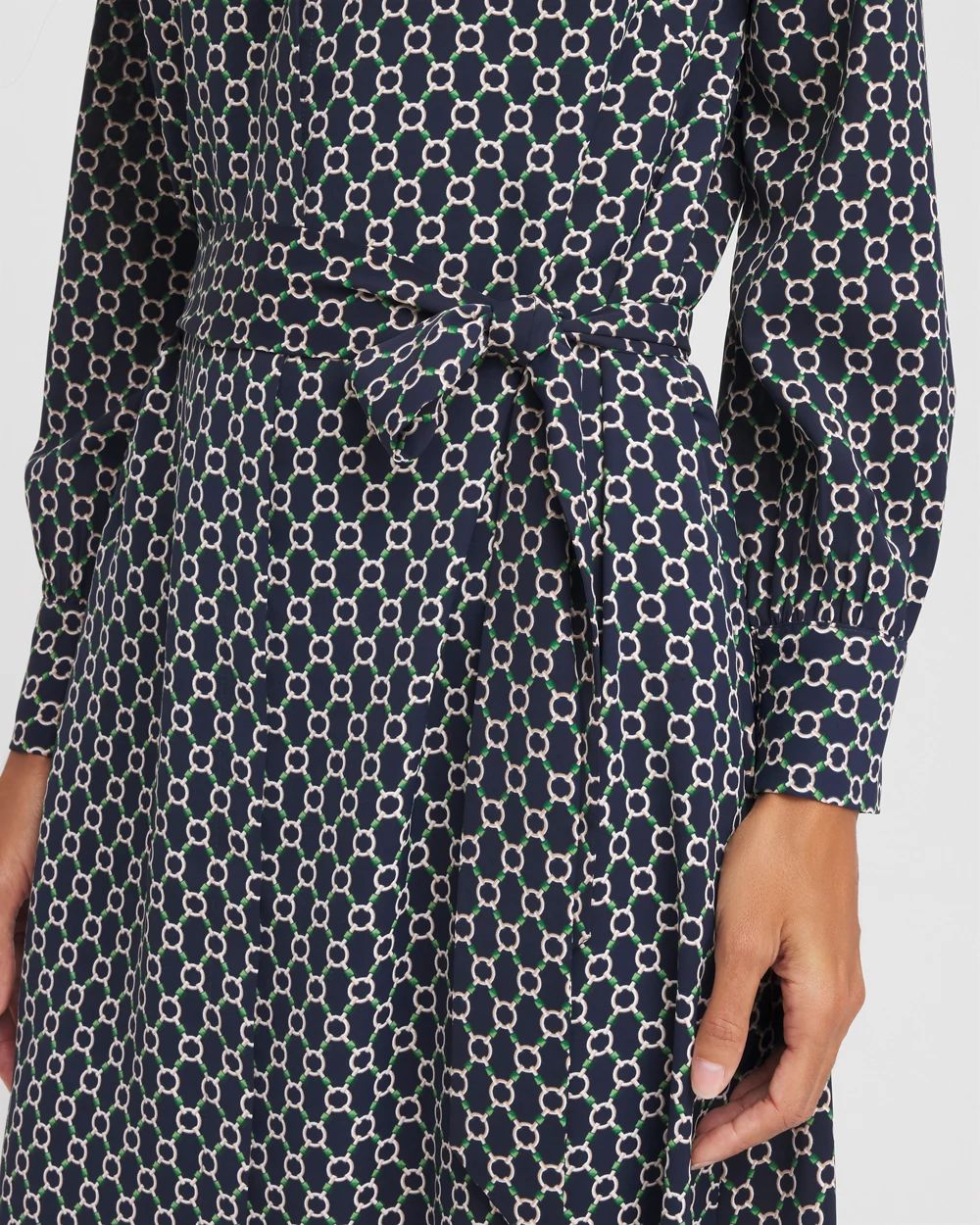 Petite Chain Print Maxi Shirtdress
