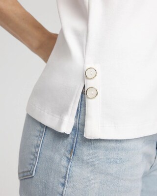 Sleeveless V-Neck Button Tank click to view larger image.