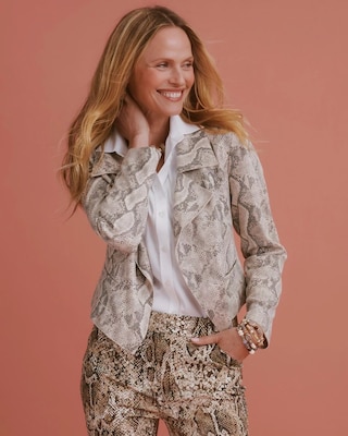 Snake Skin Printed Jacket click to view larger image.