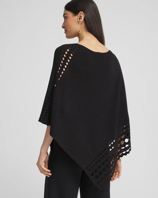Asymmetrical Cutwork Poncho