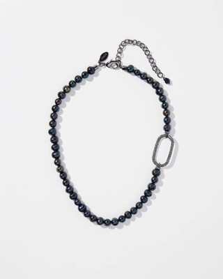 Fresh Water Pearl Pavé Necklace