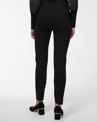 Juliet Faux Leather Applique Ankle Pants