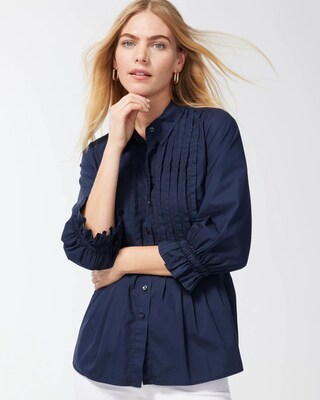 Poplin Pintuck Shirt